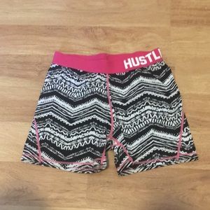 Spandex tribal print shorts